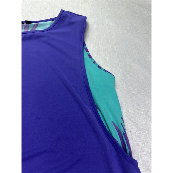 IMAN Global Chic Runway Jersey Sleeveless Surplice Dress Sapphire - Picture 3 of 10